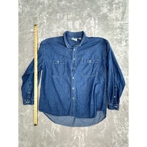 Denim Express L Blue Jean Jacket 100% Cotton‎